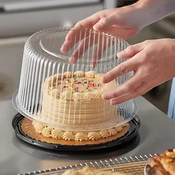 ظرف حمل کیک طلقی ارتفاع 12 سانت - فروشگاه ایران کوک