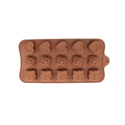 خرید قالب شکلات سیلیکونی 3 طرح رز قلب کادو، ارسال رایگان، - فروشگاه ایران کوک