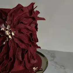 خمیر فوندانت 200 گرمی قرمز تیره فلورا - فروشگاه ایران کوک