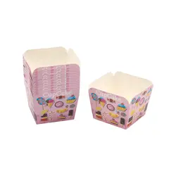 کپسول مافین مربع صورتی - فروشگاه ایران کوک