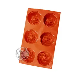 قالب سیلیکون 6 خانه طرح پیچ | قالب طرح پیچ کیک و دسر | فروشگاه ایران کوک