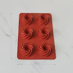 قالب سیلیکون 6 خانه طرح پیچ | قالب طرح پیچ کیک و دسر | فروشگاه ایران کوک
