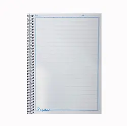 دفتر 200 برگ سیمی جلد طلقی pp طرح دختر و گل