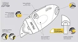 کاتر کپسولی تیغه سرامیکی قفل دار میلان