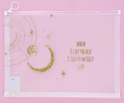 پوشه زیپ دار شفاف A4 طرح منظومه شمسی