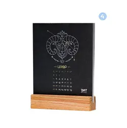 تقویم سال 1403 دات مدل رومیزی پایه چوبی