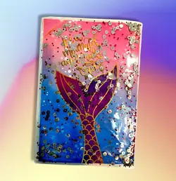 دفتر پولک دار سويل طرح دم پری دريايی و عروس دريايی کد 004