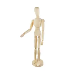 مانکن آدمک چوبی سايز 30 سانتيمتر