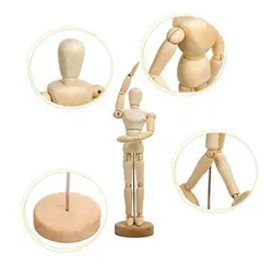 مانکن آدمک چوبی سايز 30 سانتيمتر