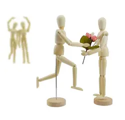 مانکن آدمک چوبی سايز 30 سانتيمتر