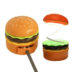 چراغ مطالعه و خواب تراش دار طرح همبرگر