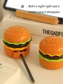 چراغ مطالعه و خواب تراش دار طرح همبرگر