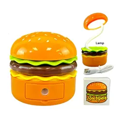 چراغ مطالعه و خواب تراش دار طرح همبرگر