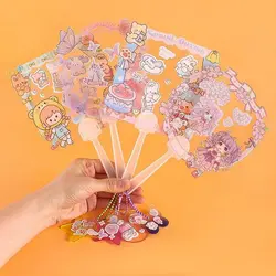 بادبزن طلقی شفاف استیکر دار