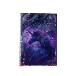 دفتر پولک دار سويل طرح اسب تکشاخ کد 003