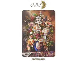 تابلو فرش گل و گیتار