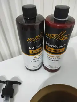 ست کراتینه مو برزیلی موتو پلاس ترکیه (شامپو + مواد کراتینه هر کدام ۴۰۰ میل)