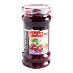 کمپوت آلبالو خوشاب شیشه ایی