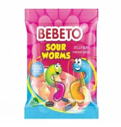 پاستیل  شیبا BEBETO  مدل SOUR  WORMS