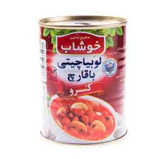 کنسرو لو بیا چیتی خوشاب با قارچ خوشاب