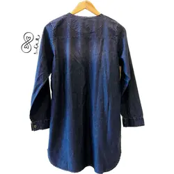 شومیز لی زنانه بلند ( مانتو لی ) کد 1314 ذغالی