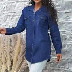 شومیز لی زنانه بلند ( مانتو لی ) کد 1309 سبز