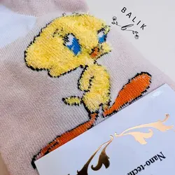 جوراب زنانه مچی نخی برند viuna کد 114538 طرح برجسته