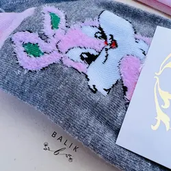 جوراب زنانه مچی نخی برند viuna کد 114538 طرح برجسته