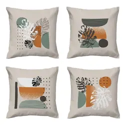 مجموعه 4 عددی کاور کوسن طرح برگ پاییزی کد D-1006