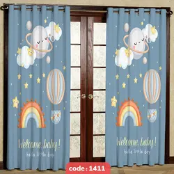 پرده پانچی اتاق کودک مدل Welcome Baby کد S-1411