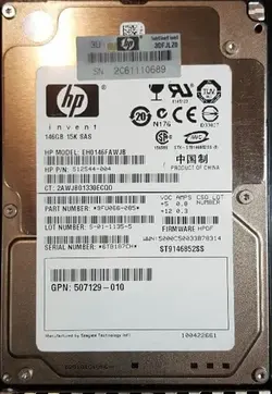 هارد سرور    hp Server 146GB, 15k, 6Gb/s , SAS HDD