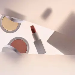 ست آرایشی رژ گونه،هایلایتر و رژ لب رز اینک ROSE INC