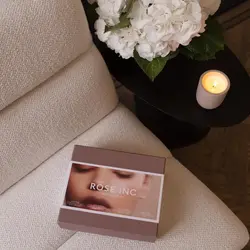 ست آرایشی رژ گونه،هایلایتر و رژ لب رز اینک ROSE INC
