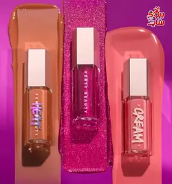 لیپ گلاس فنتی بیوتی فولسایز اصل اروپایی  FENTYBEAUTY GLOSS-BOMB-UNIVERSAL-LIP- LUMINIZER FUCHSIA FLEX 9ML