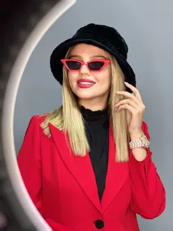 عینک دودی دخترانه قرمز بولگاری uv400