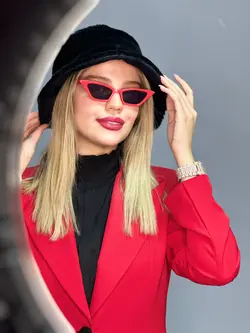 عینک دودی دخترانه قرمز بولگاری uv400