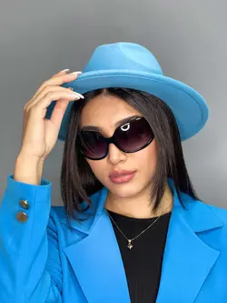 عینک آفتابی زنانه مشکی کشیده برند zara یووی400