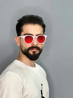 عینک آفتابی مردانه اورجینال سفید برند جنتل مانستر گرد یووی400