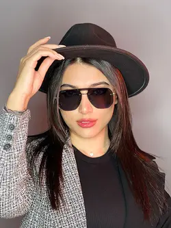 عینک آفتابی زنانه اورجینال مشکی خلبانی برند bolon یووی400
