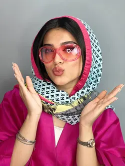 عينک آفتابی اورجينال زنانه صورتی برند گوچی بیضی uv400