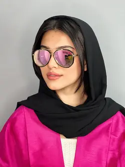 عينک آفتابی اورجينال زنانه خلبانی مشكی صورتی پلاریزه دیور