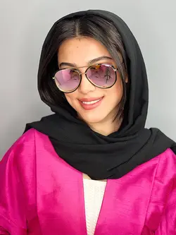 عينک آفتابی اورجينال زنانه خلبانی مشكی صورتی پلاریزه دیور