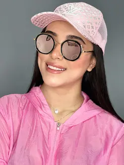 عينک آفتابی زنانه اورجينال برند چنل پلاريزه صورتی یووی400