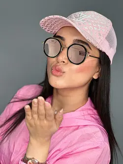 عينک آفتابی زنانه اورجينال برند چنل پلاريزه صورتی یووی400