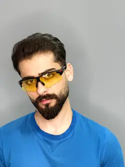 عینک آفتابی مردانه اورجینال زرد برند ری بن