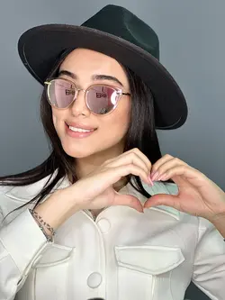عینک آفتابی صورتی گربه ای چنل زنانه پلاریزه