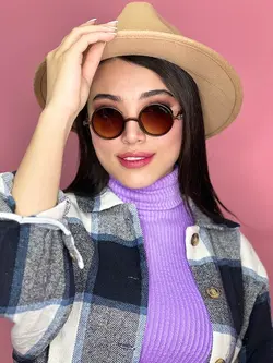 عینک آفتابی زنانه قهوه ای برند چنل