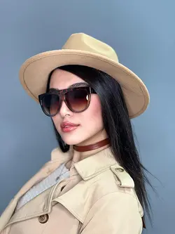 عینک آفتابی زنانه پلنگی اورجینال قهوه ای a152 YSL