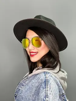 عینک آفتابی جدید آینه ای زنانه برند ری بن چندضلعی a151