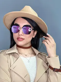 عینک آفتابی پلاریزه زنانه برند دیور آینه ای بنفش a150